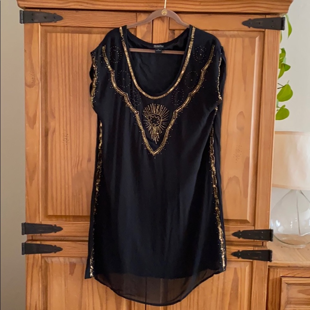 Lucky Brand Beaded Kaftan Dress